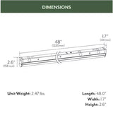 ETI 48 in. L White Hardwired LED Strip Light 2000 lm
