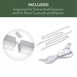 ETI 48 in. L White Hardwired LED Strip Light 2000 lm