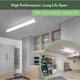 ETI 48 in. L White Hardwired LED Strip Light