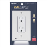 Lumicover White 1 gang Plastic Decorator Nightlight Wall Plate 1 pk
