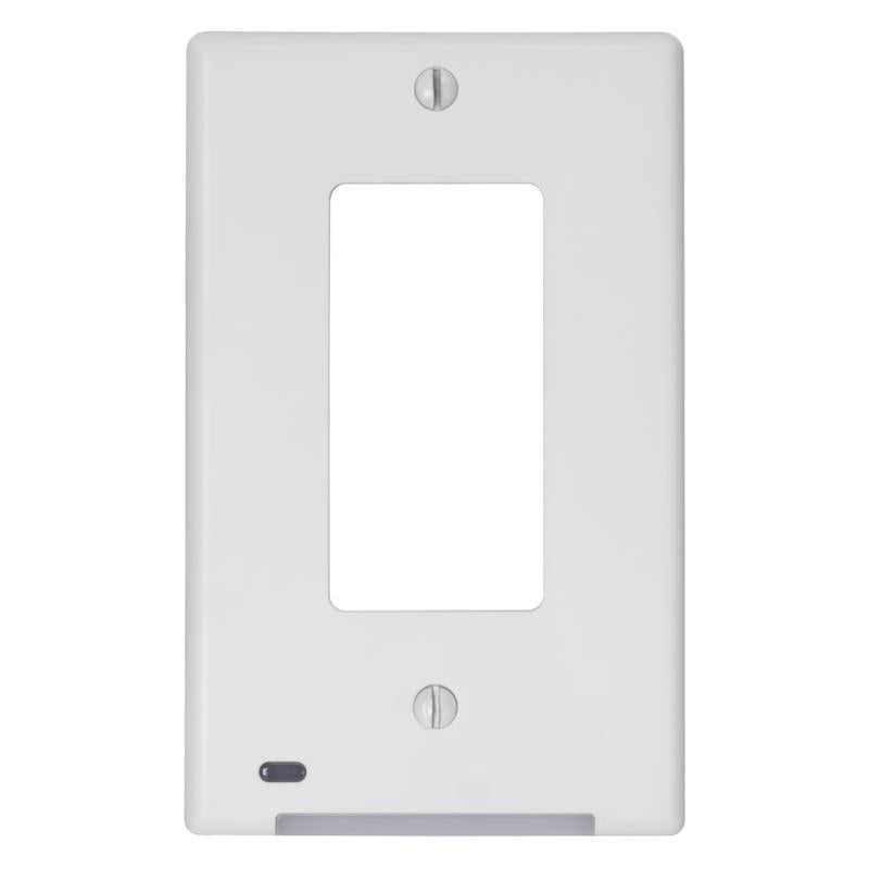 Lumicover White 1 gang Plastic Decorator Nightlight Wall Plate 1 pk