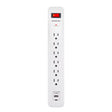 Monster Just Power It Up 3 ft. L 6 outlets Surge Protector w/USB White 1080 J
