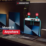 Monster Just Power It Up 3 ft. L 6 outlets Surge Protector w/USB White 1080 J