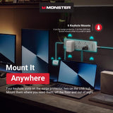 Monster Just Power It Up 4 ft. L 8 outlets Surge Protector w/USB White 1080 J