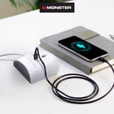 Monster Just Power It Up 4 ft. L 8 outlets Surge Protector w/USB White 1080 J