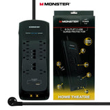 Monster Just Power It Up 6 ft. L 8 outlets Surge Protector w/USB Black 2160 J