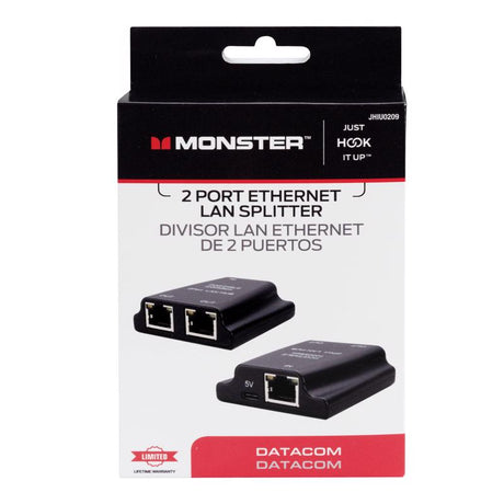 Monster Just Hook It Up Ethernet LAN Splitter 1 pk