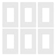 Lutron Claro White 1 gang Plastic Wall Plate 6 pk