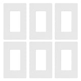 Lutron Claro White 1 gang Plastic Wall Plate 6 pk