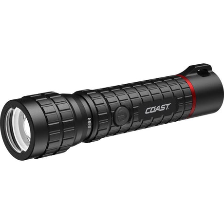 Coast 1500 lm Black LED Rechargeable Flashlight 2000mAh Battery