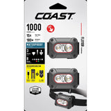 Coast 1000 lm Black/Gray LED Head Lamp