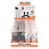 Diamond Visions Assorted Braided Cord USB-C to USB-C Cable For All Smartphones 6 ft. L