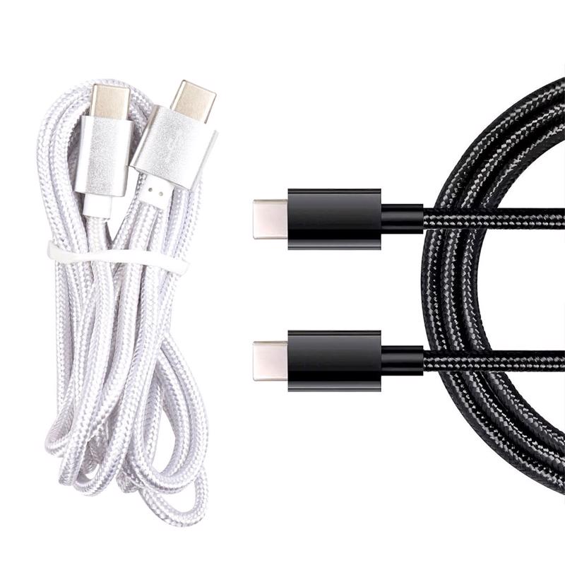 Diamond Visions Assorted Braided Cord USB-C to USB-C Cable For All Smartphones 6 ft. L