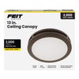 Feit 2.3 in. H X 13 in. W X 13 in. L Bronze Ceiling Fixture