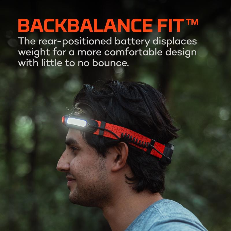 NEBO 600 lm Black LED Rechargeable Head Lamp