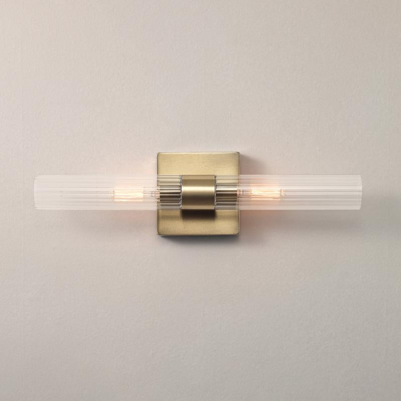 Globe Electric Brushed Brass Bronze 2 lights LED Vanity Light Wall Mount