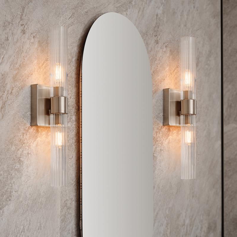 Globe Electric Brushed Brass Bronze 2 lights LED Vanity Light Wall Mount