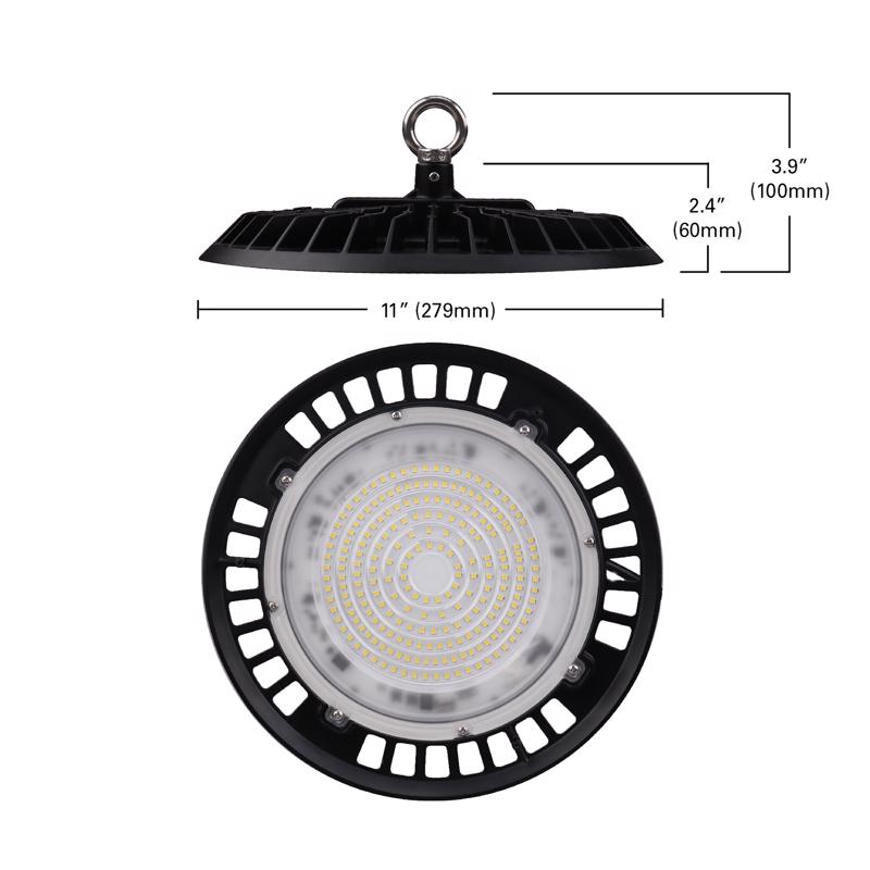Cooper Lighting Metalux 3.9 in. H X 11 in. W X 11 in. L Aluminum Black High Bay Fixture