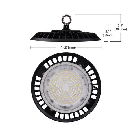 Cooper Lighting Metalux 3.9 in. H X 11 in. W X 11 in. L Aluminum Black High Bay Fixture
