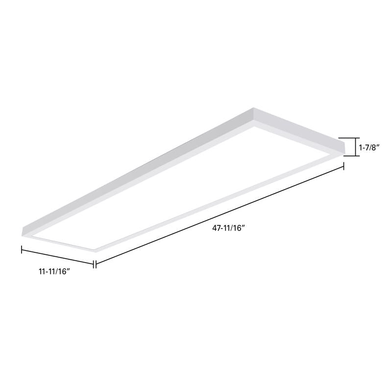 Cooper Lighting Metalux 1.8 in. H X 12.8 in. W X 48.8 in. L White LED Flat Panel Light Fixture