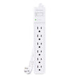 CyberPower 4 ft. L 6 outlets Surge Protector White 600 J