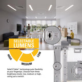Metalux 2.5 in. H X 12 in. W X 24 in. L White LED Ceiling Light