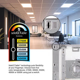 Metalux 2.5 in. H X 12 in. W X 24 in. L White LED Ceiling Light
