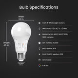 Feit Electric A19 E26 (Medium) LED Bulb Adjustable White 100 Watt Equivalence 1 pk