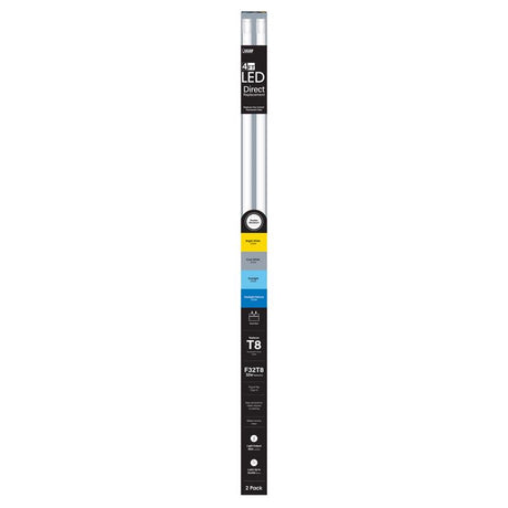 Feit Electric Linear Adjustable White 48 in. Bi-Pin T8 LED Tube 32 Watt Equivalence 2 pk