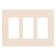 Lutron Claro Light Almond 3 gang Plastic Decorator Wall Plate 1 pk