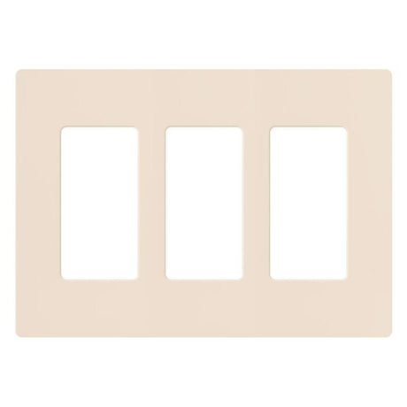 Lutron Claro Light Almond 3 gang Plastic Decorator Wall Plate 1 pk