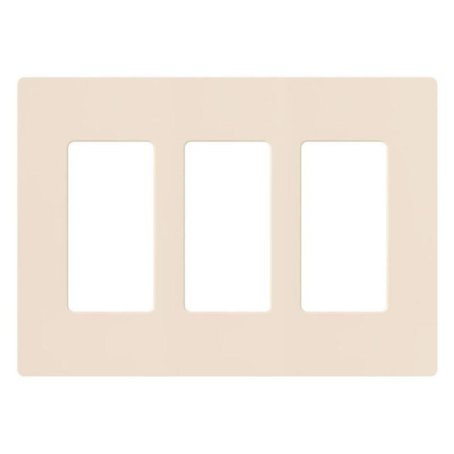 Lutron Claro Light Almond 3 gang Plastic Decorator Wall Plate 1 pk