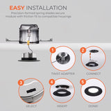 Halo Matte Black/White LED Recessed Downlight