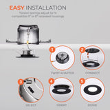 Halo Matte Black/White Recessed Downlight