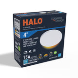 Halo 0.63 in. H X 4 in. W X 4 in. L Matte White LED Ceiling Light