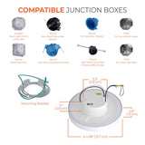 Halo 0.63 in. H X 4 in. W X 4 in. L Matte White LED Ceiling Light