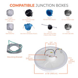 Halo 0.63 in. H X 6 in. W X 6 in. L Matte White LED Ceiling Light