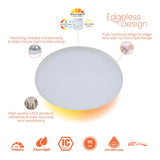 Halo 0.63 in. H X 8 in. W X 8 in. L Matte White LED Ceiling Light