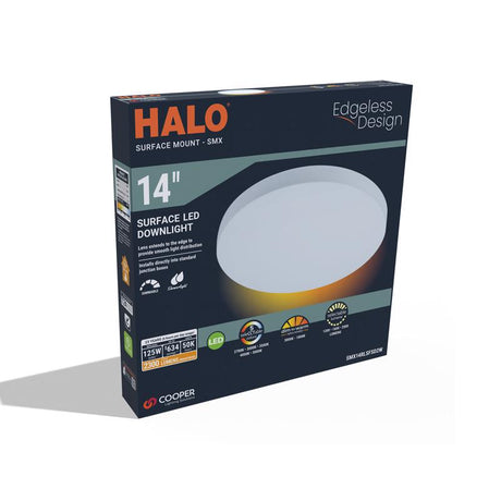 Halo 0.63 in. H X 14 in. W X 14 in. L Matte White LED Ceiling Light