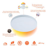 Halo 0.63 in. H X 14 in. W X 14 in. L Matte White LED Ceiling Light