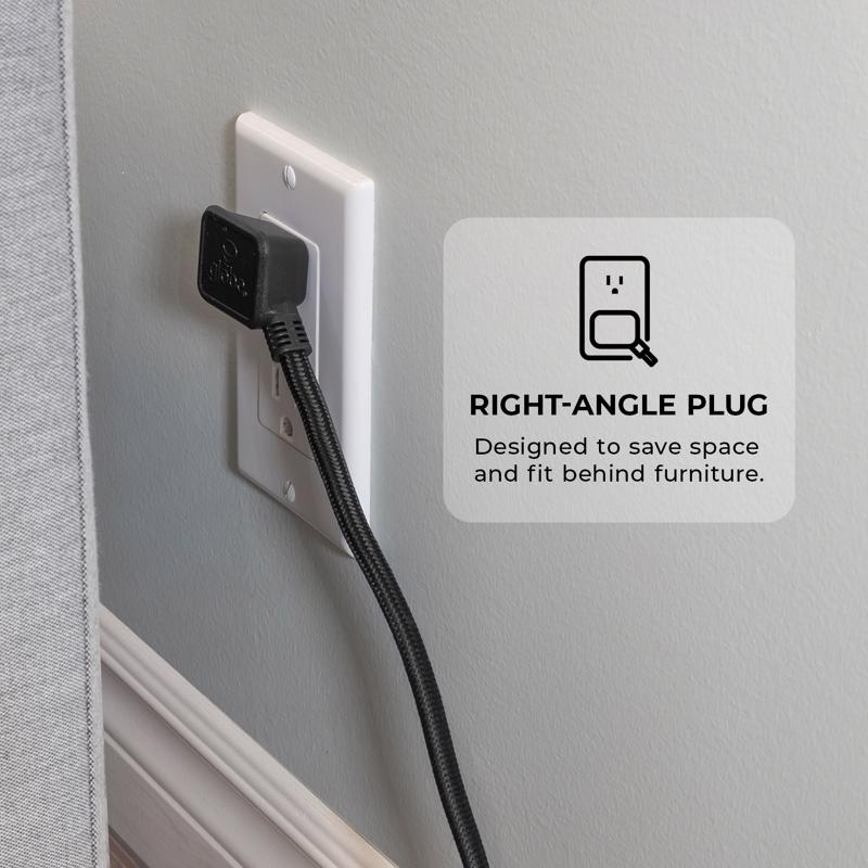 Globe Electric Indoor 7 ft. L Black Extension Cord 16/3