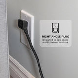 Globe Electric Indoor 7 ft. L Black Extension Cord 16/3