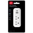 Globe Electric 0 ft. L 2 outlets Wall Tap White