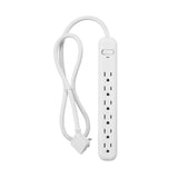 Globe Electric 6 ft. L 6 outlets Power Strip White