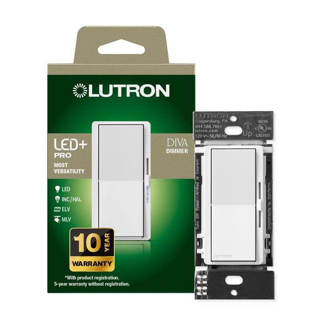 Lutron 150 W Rocker Dimmer Switch 1 pk