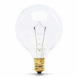 Feit Electric 25 W G16.5 Globe Incandescent Bulb E12 (Candelabra) Soft White 2 pk