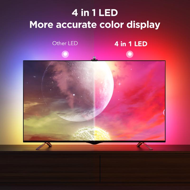 Govee 11.8 ft. L Plug-In LED Smart-Enabled TV Backlight 120 lm