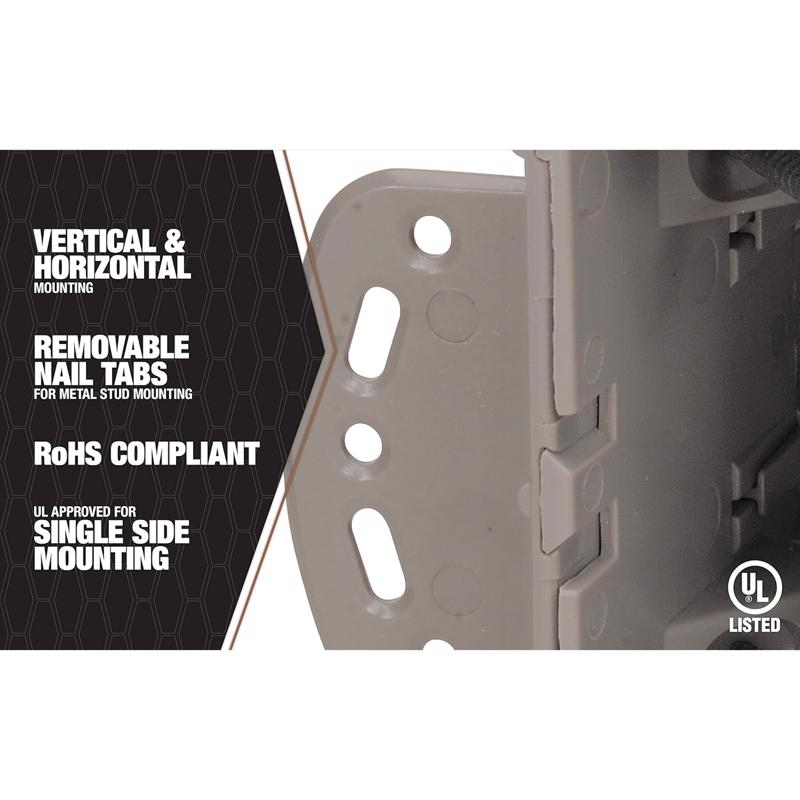Southwire Rectangle Polycarbonate 1 gang Electrical Box