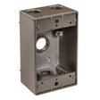Southwire Rectangle Die-Cast Aluminum Weatherproof Box Bronze