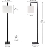 Globe Electric 60 in. Black Floor Lamp